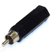 RCA Male - 1/4" TS Female Adapter