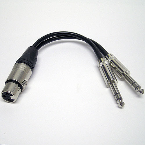 Flexygy Audio Y Cable XLR Female to 2 1/4" TRS Male