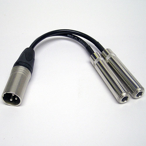 Flexygy Audio Y Cable XLR Male to 2 TRS 1/4" Female