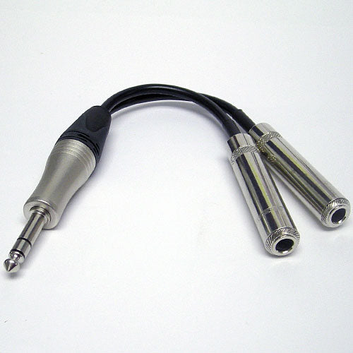Flexygy Audio Y Cable 1/4" TRS Male to 2 1/4" TRS Female
