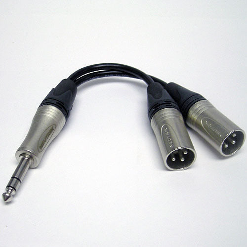 Flexygy Audio Y Cable 1/4" TRS Male to 2 XLR Male