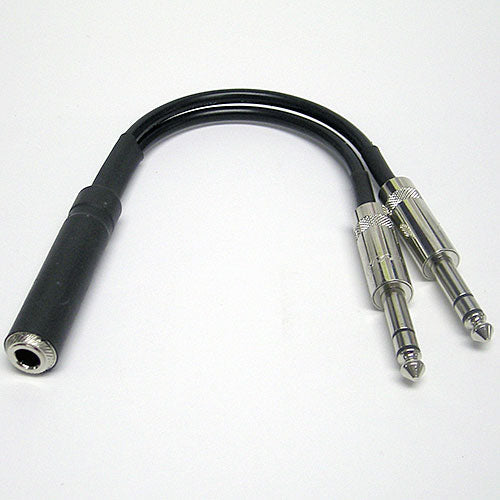 Flexygy Audio Y Cable 1/4" TRS Female to 2 1/4" TRS Male