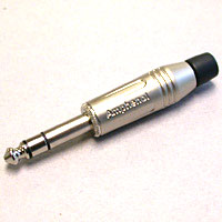 Amphenol ACPS-GN 1/4" TRS Male Cable End Satin/Nickel Tip