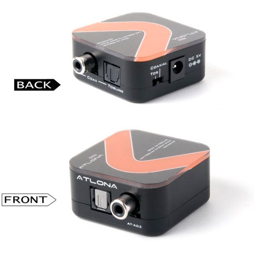 Atlona AT-AD2 Toslink Optical / Coax Digital Audio Converter/Booster