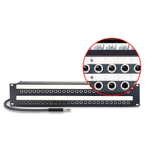 Audio Accessories 632J4P/TYPE2 2x26 2RU Long-Frame Panel w/Jacks Half Normal