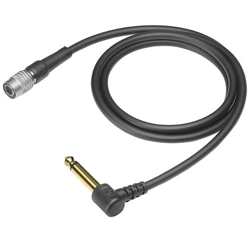 Audio-Technica AT-GRcW Hi-Z Guitar Cable Right Angle 1/4" to UniPack Transmitter