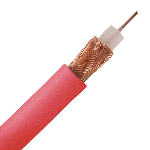 Belden 8241F RG59 Video Coax Flex 22G Braid Red 1000 FT