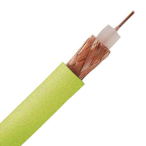 Belden 8241F RG59 Video Coax Flex 22G Braid Yellow 1000 FT