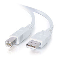 USB 2.0 A/B Cable White 1 Meter