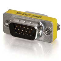 HD15 VGA Male to Male Mini Gender Changer