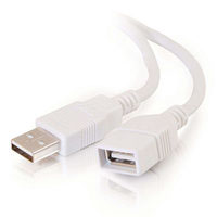 USB 2.0 A Male to A Female Extension Cable - White 3 Meter