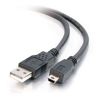 USB 2.0 A to Mini-b Cable Black 1 Meter