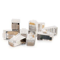 RJ45 Cat5E Shielded Modular Plug (with Load Bar) for Round Solid/Stranded Cable - 50pk