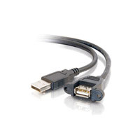 USB 2.0 Panel-Mount A Male to A Female Cable 1.5 Feet