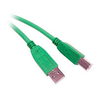 USB 2.0 A/B Cable Green 2 Meter
