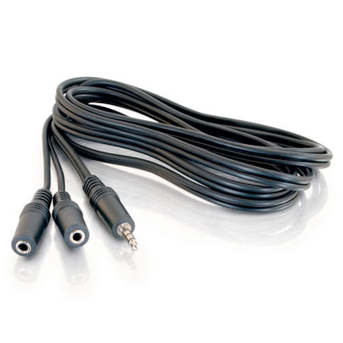 3.5mm Stereo Male to 2 - 3.5mm Stereo Female Y-Cable 6 FT