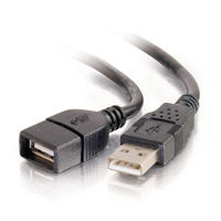 USB 2.0 A Male to A Female Extension Cable - Black 2 Meter