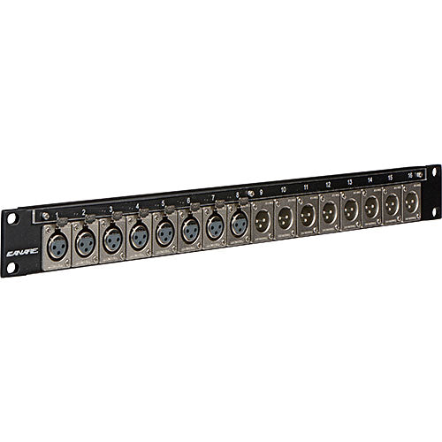 Canare 161U-X12F 16 Position XLR Audio Panel (8 In / 8 Out)