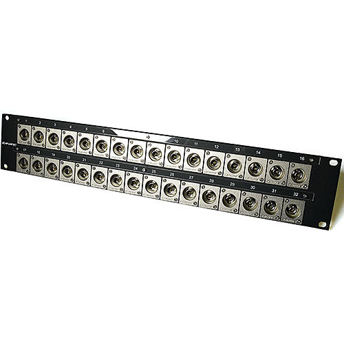 Canare 322U-BJRUK 12G A/V BNC Flush-Mount Panel, 2RU, 32 BCJ-JRUK