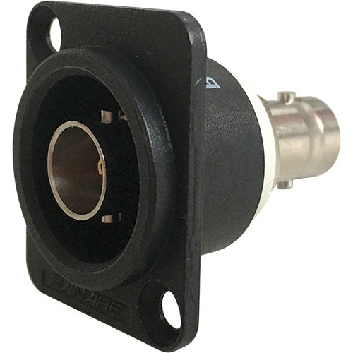 Canare BCJ-JRUDBK 75-ohm 12G-SDI BNC Jack-Jack Flush Mount Receptacle "D" Series, Black
