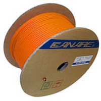 Canare L-4E6S Star Quad Microphone Cable, 24 AWG, Braid Shield, Orange, 305 Meter Reel (1000 ft)