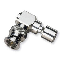 BNC Male Compression Connector Right Angle, Mini RG59 100 Pack