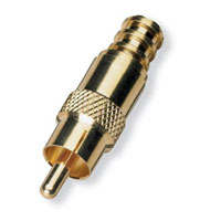 Male RCA Compress RG6 Gold