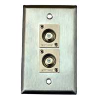 HAVE 1Gang Stainless Wallplate 2F Connector
