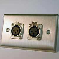 HAVE 1Gang Stainless Wallplate 2XLRF