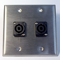 HAVE 2Gang Stainless Wallplate 2Nl2mp