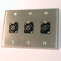 HAVE 3Gang Stainless Wallplate 3BG XLRF