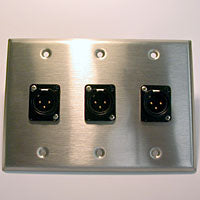 HAVE 3Gang Stainless Wallplate 3BG XLRM