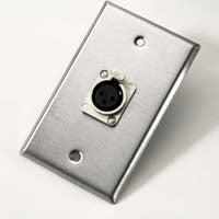 Neutrik 103F Single Gang Wallplate 3-Pin Female XLR Receptacle