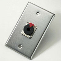 Neutrik 103P Single Gang Wallplate 1 - NJ3FP6C 1/4" Locking Jack
