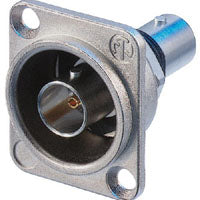 Neutrik NBB75DFI BNC Isolated Bulkhead Jack D-Series Housing Nickel