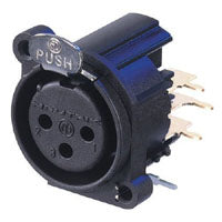 Neutrik A Series 3 Pin F Horizontal Right Pin 1/Gnd Sep