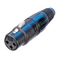 Neutrik NC3FXB 3-Pin XLR Female Cable Connector Black/Gold