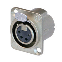 Neutrik DLX XLRF 4Pin Chassis Nkl/Silver