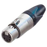 Neutrik NC5FXX 5-Pin Female XLR Cable End Connector Nickel/Silver