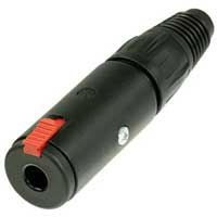 Neutrik NJ3FC6BAG 1/4" TRS Locking Female Cable End Connector Black Housing