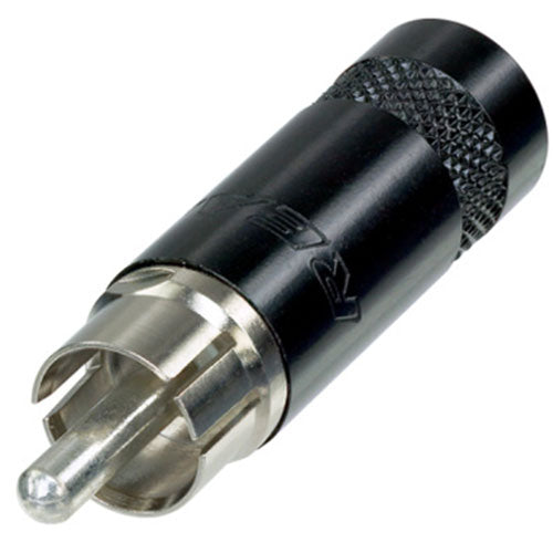 Neutrik Rean NYS352B RCA Male Cable Connector Black, Nickel
