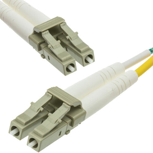 OCC FO Cable 50/125 Multimode OM3 LC-LC Duplex, Aqua, 1M