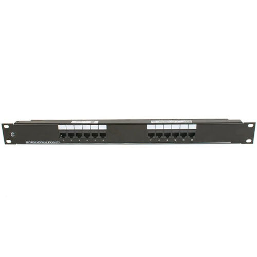 OCC DCC1288/110SIX Category 6 Patch Panel, 12-Port, 1RU Rack Mount, 568A/B Wired