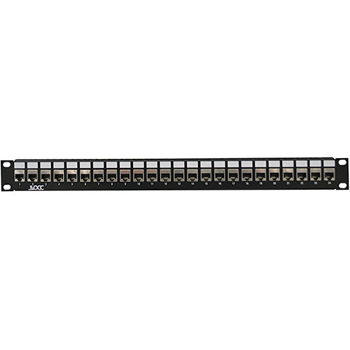 OCC DCC2488/1106AN Category 6A Patch Panel, 110, UTP, 24-Port, 1RU, K6A02 Connectors