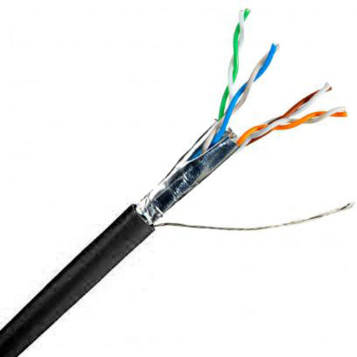 Quabbin 2034 DataMax Plenum Mini 6a - 28 AWG, 4 Pair, Shielded, PVC Jacket, Black, 1000 FT