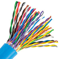 Cat5E 25-Pair 350MHz 24AWG Solid UTP, PVC Jacket, 1000 FT Spool