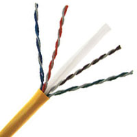 CAT6 Enhanced 550MHz 23AWG Solid 4PR UTP, PVC, 1000 FT Box