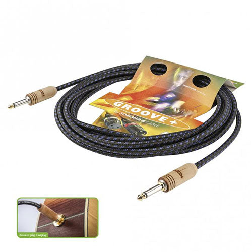 Sommer Cable SC-Classique Guitar Cable with HICON Woodplug, Blue 20 FT