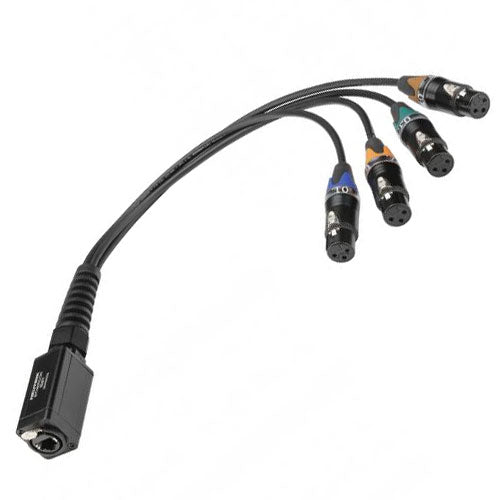 Sommer Cable SPY-E1242 Ethercon-Splice Adapter Cable to 4 Neutrik NC3FXX XLR