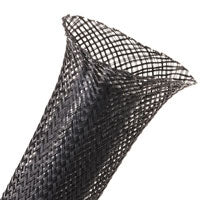 Techflex CNN1.25 Flexo Conductive Sleeving 1-1/4" (3/4"-1-3/4") Black - 50 FT Spool